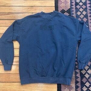Taylor Swift Eras Tour blue crew neck